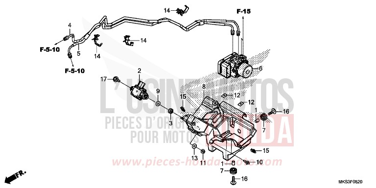 ABS-MODULATOR von Africa Twin DCT PEARL GLARE WHITE (NHB53H) von 2020
